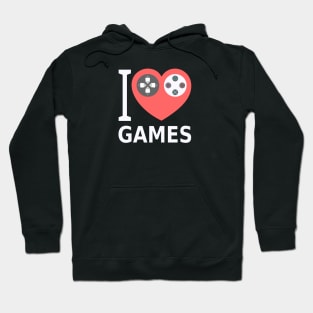 I love games (White) Hoodie